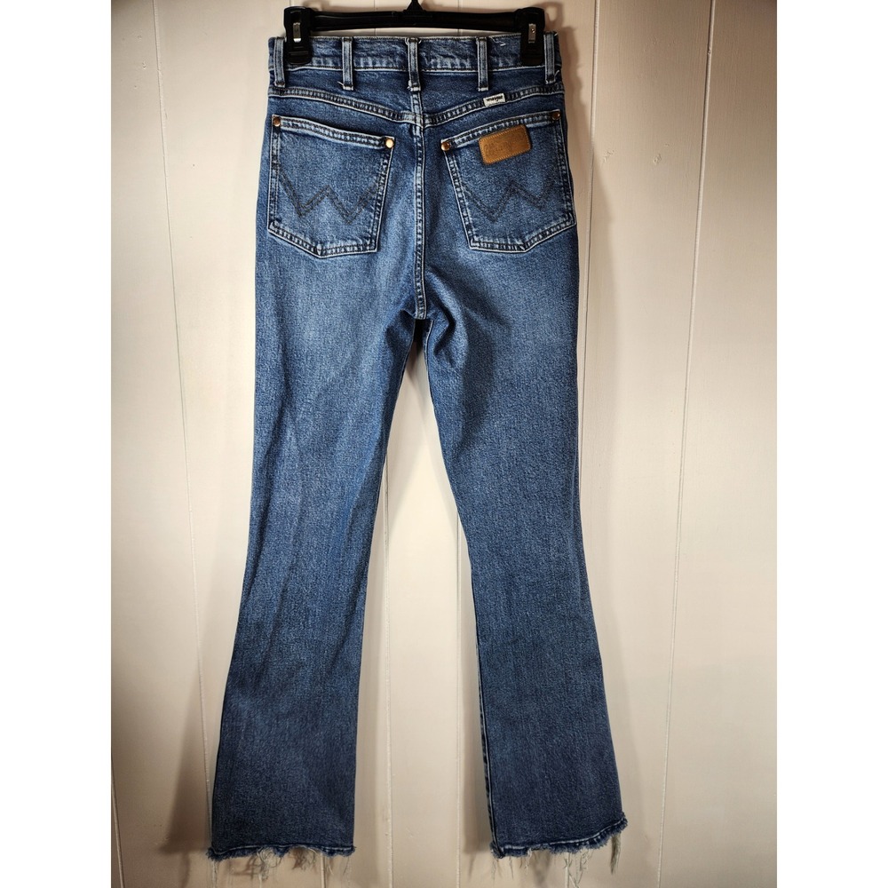 Wrangler Jeans Westward Crop High Rise Bootcut Blue W27 L32 Western Rodeo